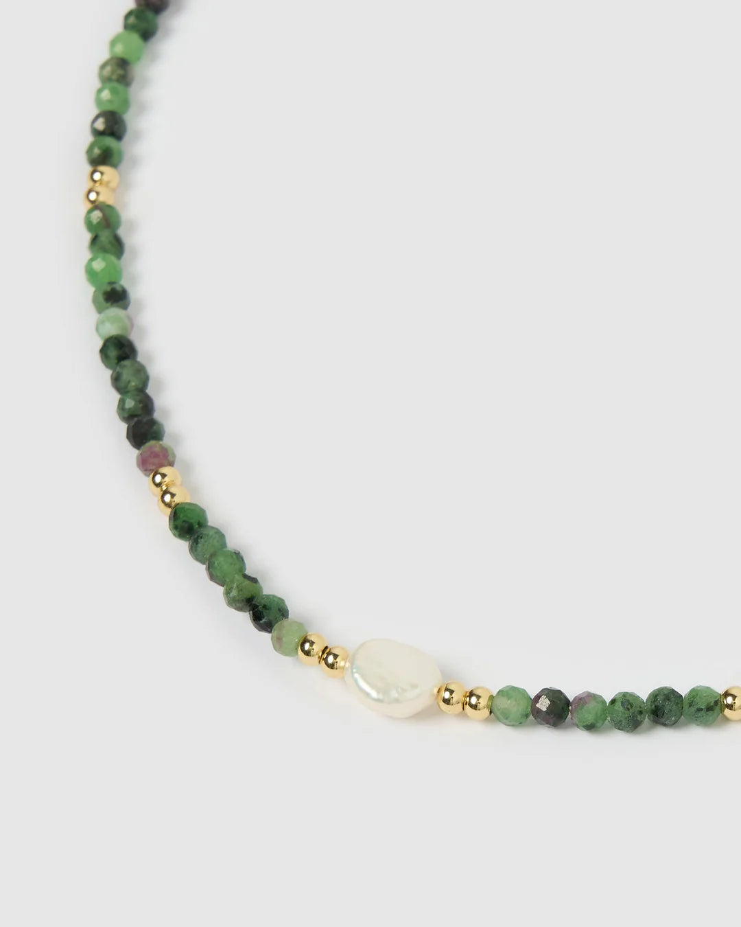 Mila Gemstone Necklace - Clinozoisite