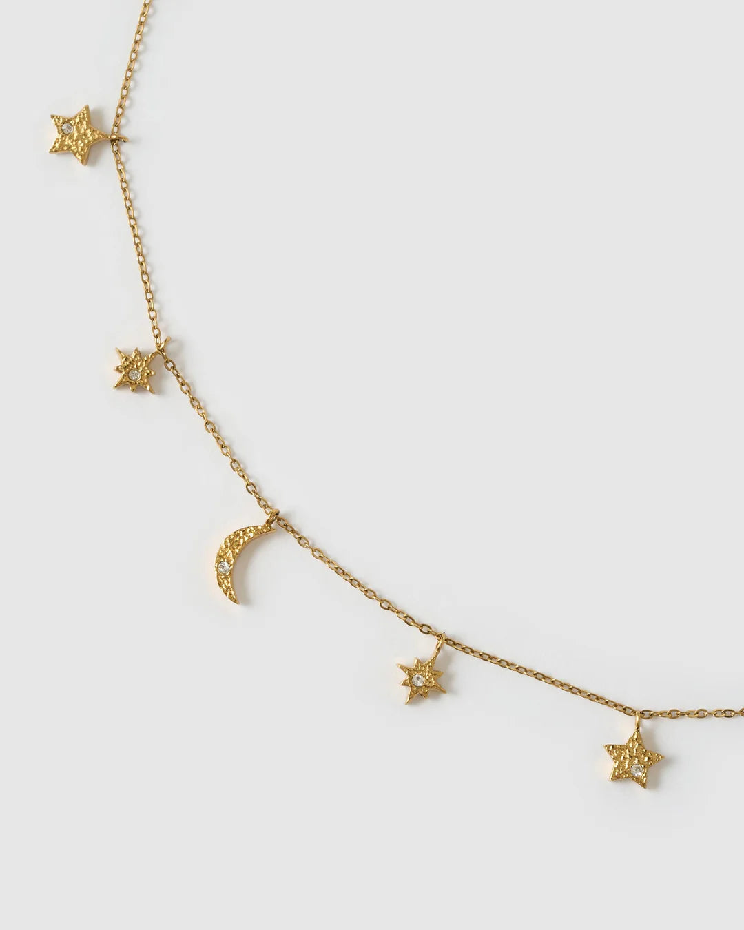 Moondust Gold Charm Necklace