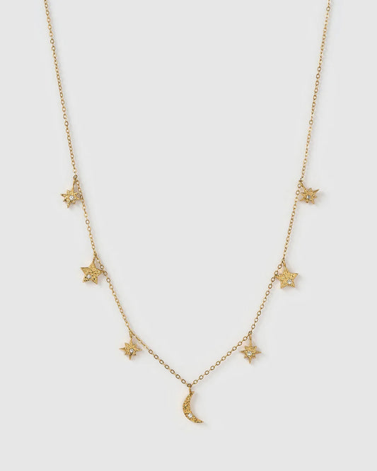 Moondust Gold Charm Necklace