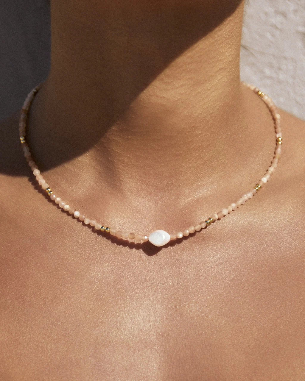 Mila Gemstone & Pearl Choker
