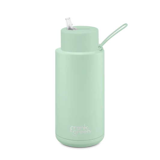 Stainless Steel Ceramic Reusable Bottle 34oz 1L Mint Gelato