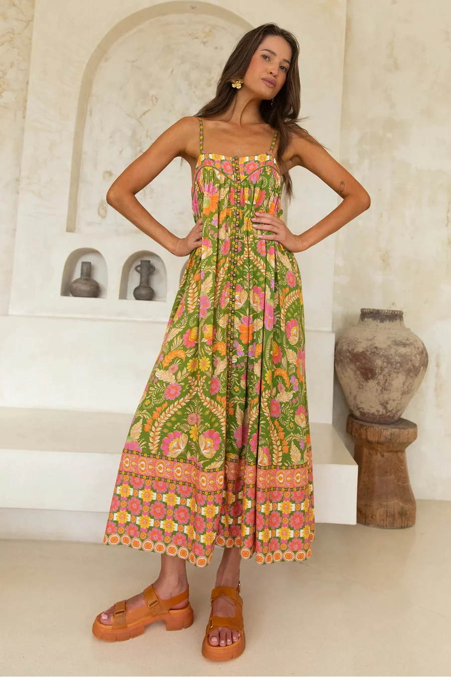 Estella Midi in Guava