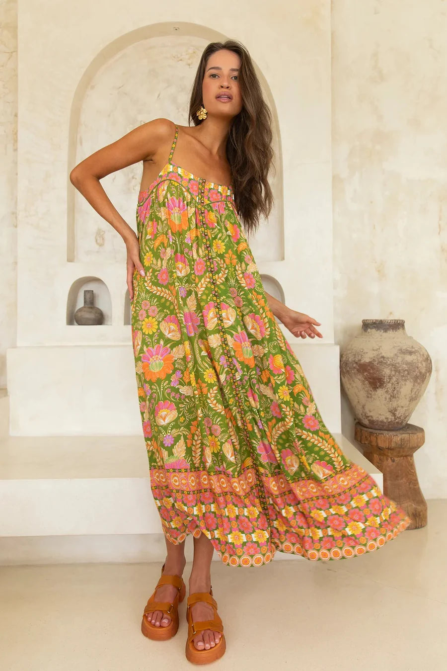 Estella Midi in Guava