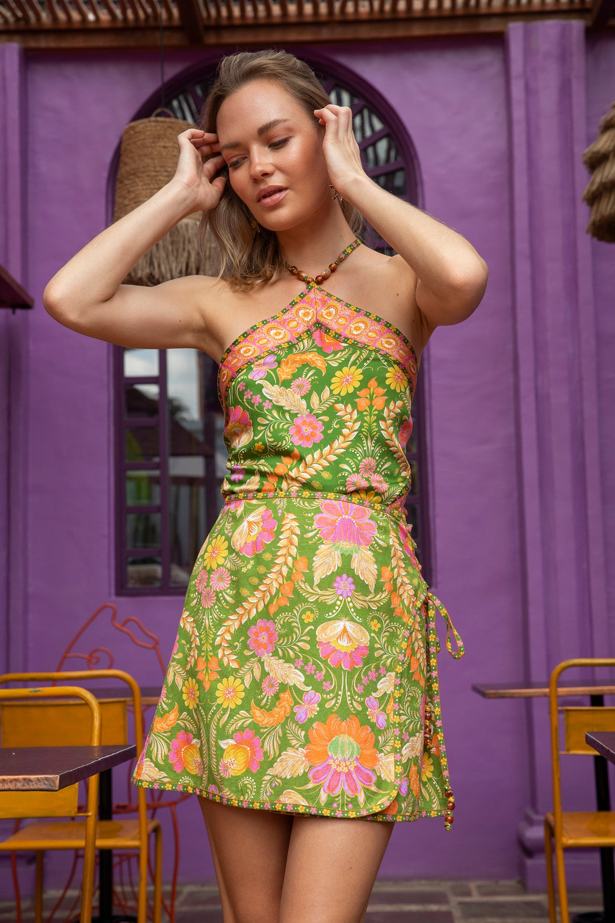 Rizz Scarf Top in Guava