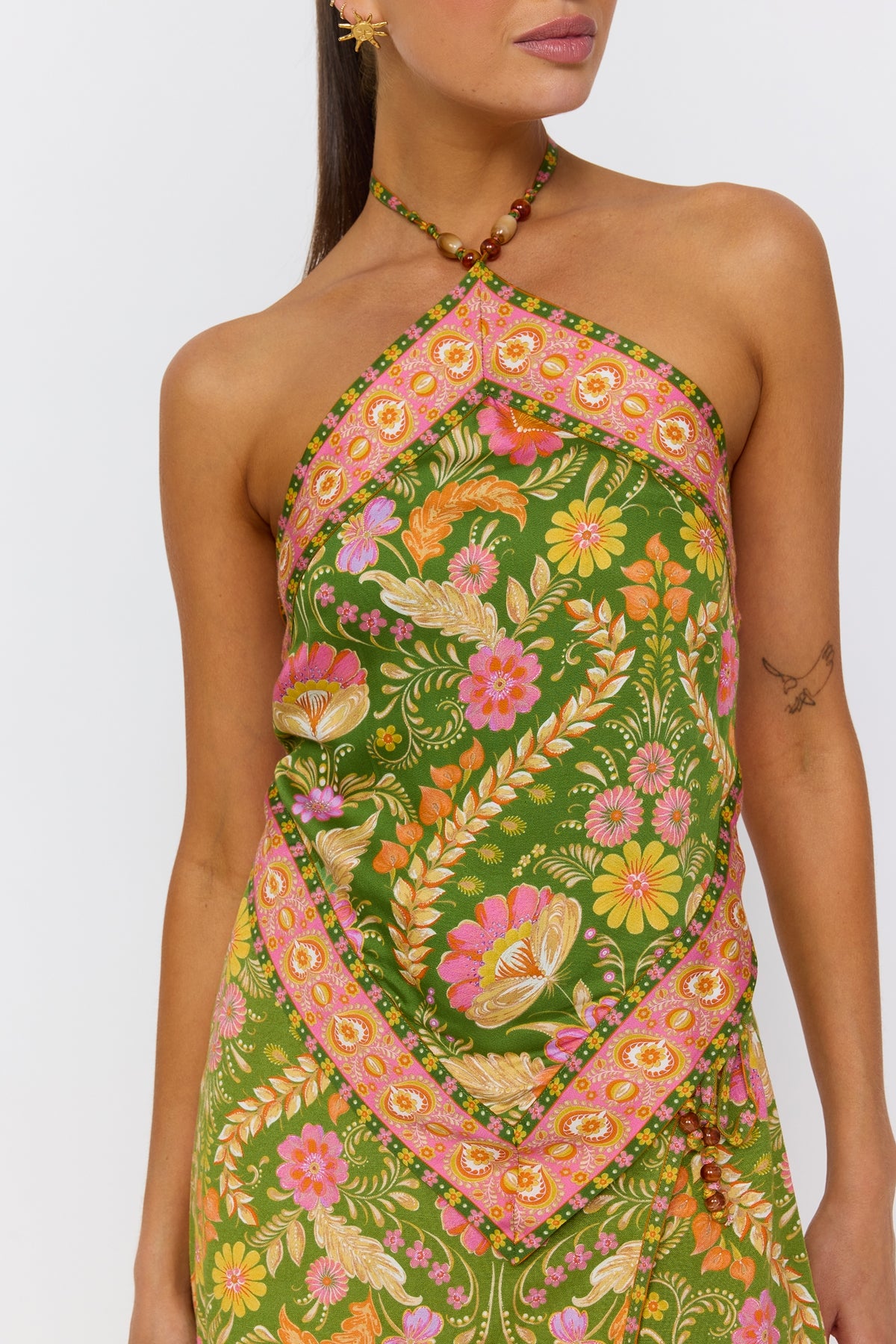 Rizz Scarf Top in Guava