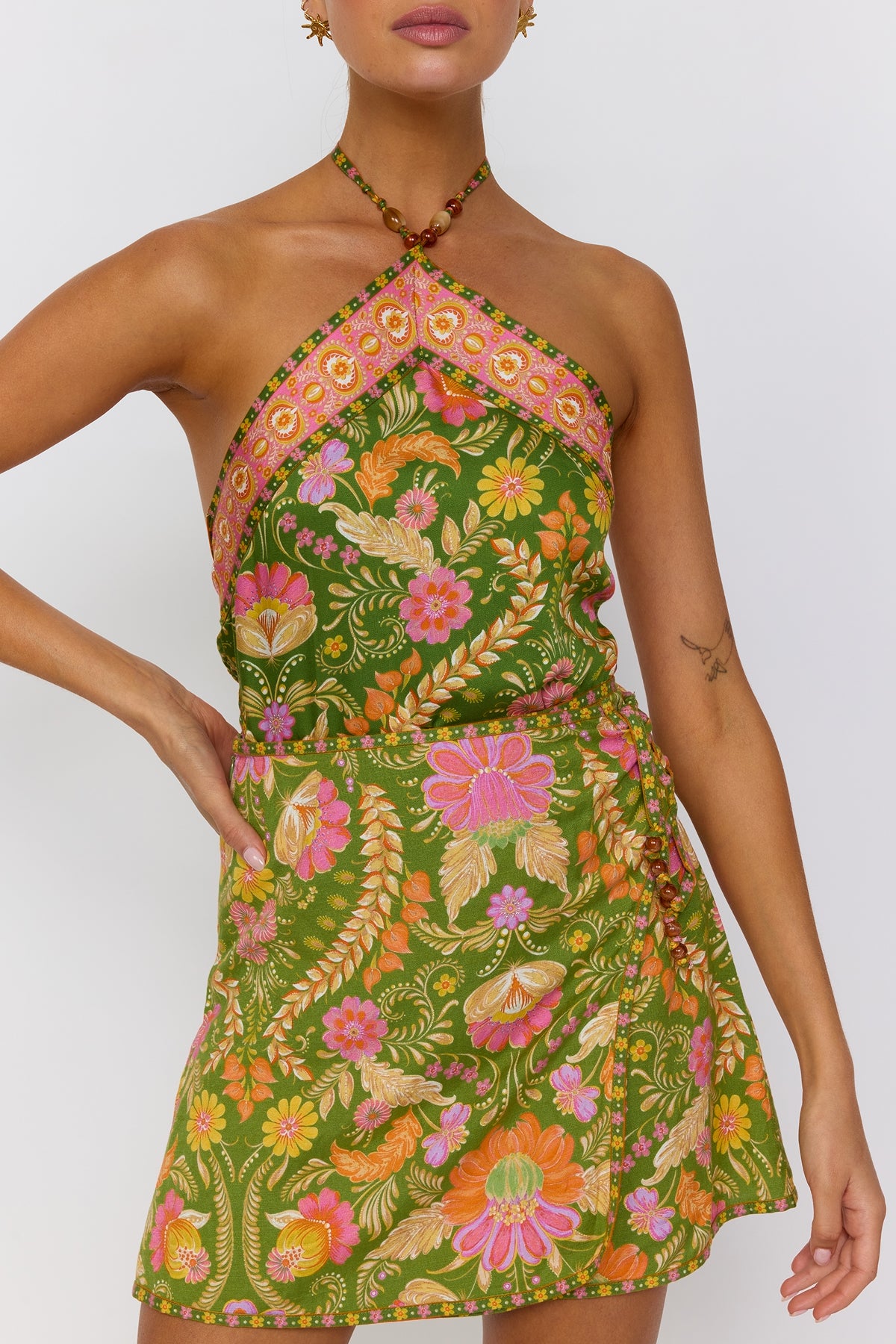 Rizz Scarf Top in Guava