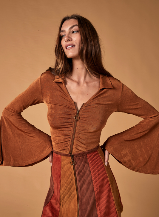 Siren Top in Caramel