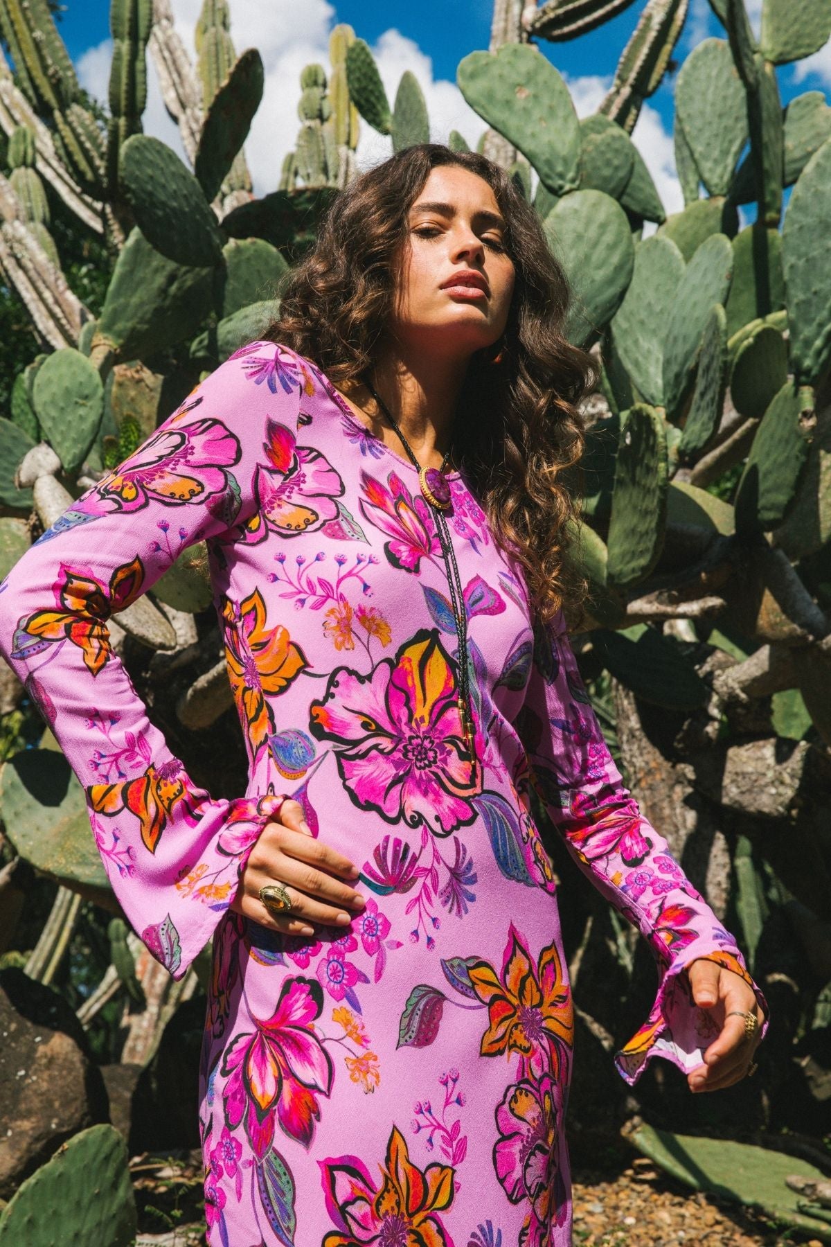 Wilder Bias Dress in Orchid