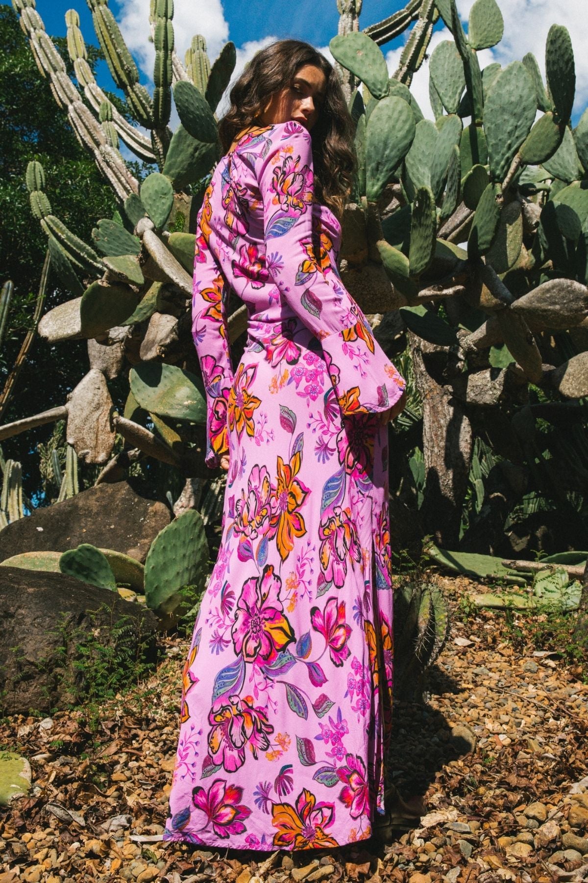 Wilder Bias Dress in Orchid