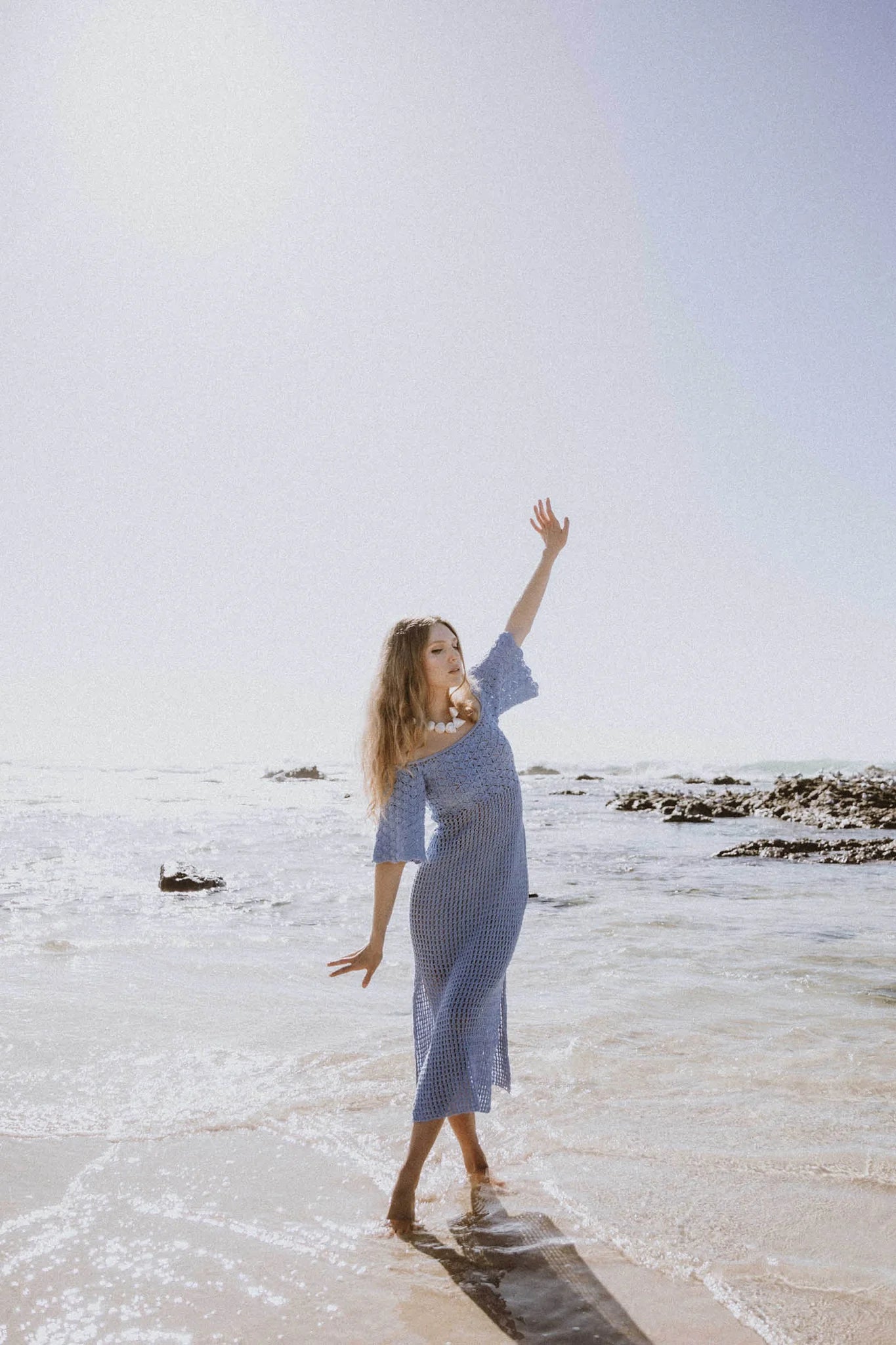 Posy Midi Dress in Bluebell