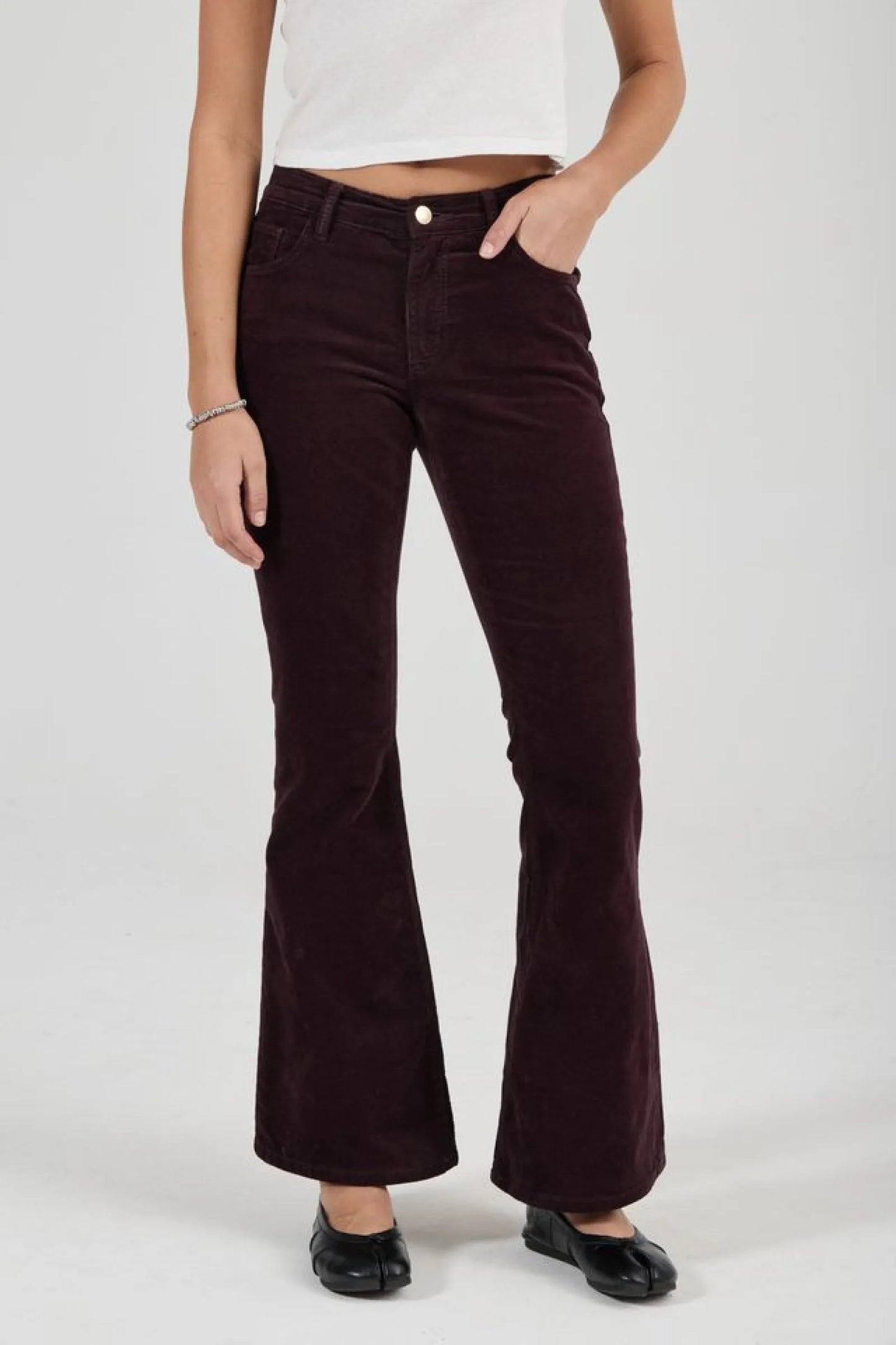 Downtown Flare - Dark Cherry Velvet