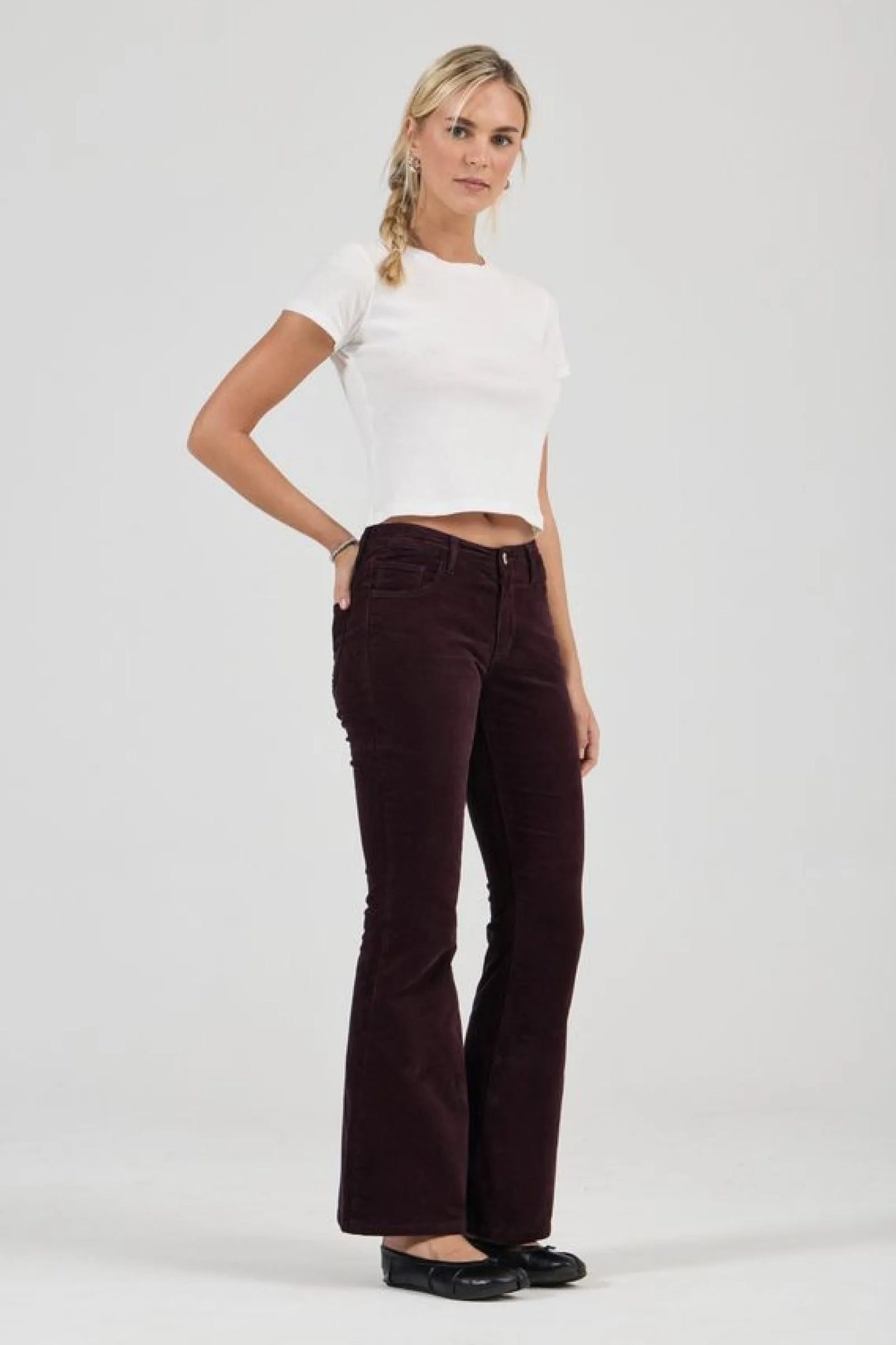 Downtown Flare - Dark Cherry Velvet