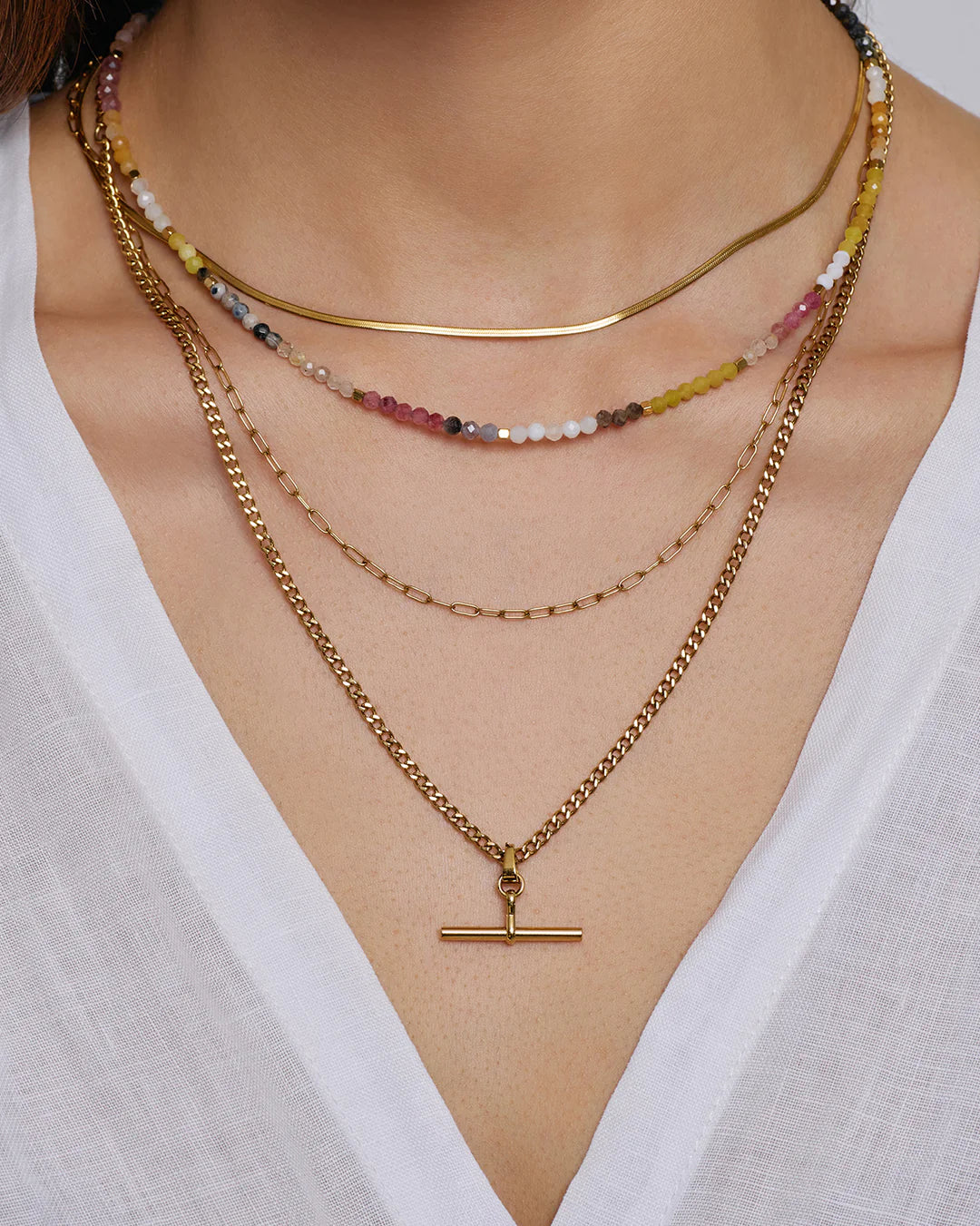 Saffron Gemstone Necklace