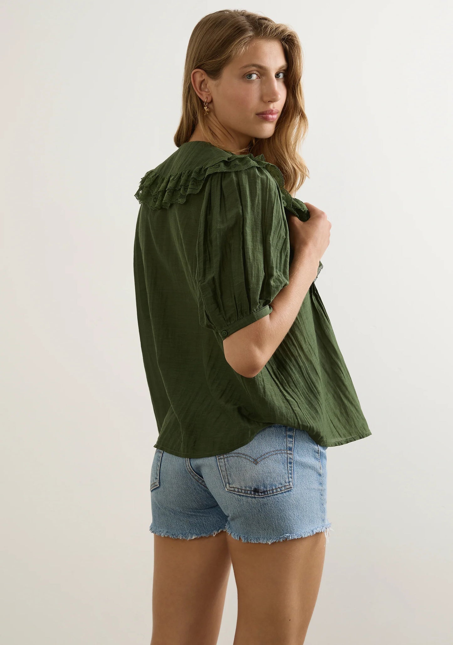 Otis Blouse in Deep Sage