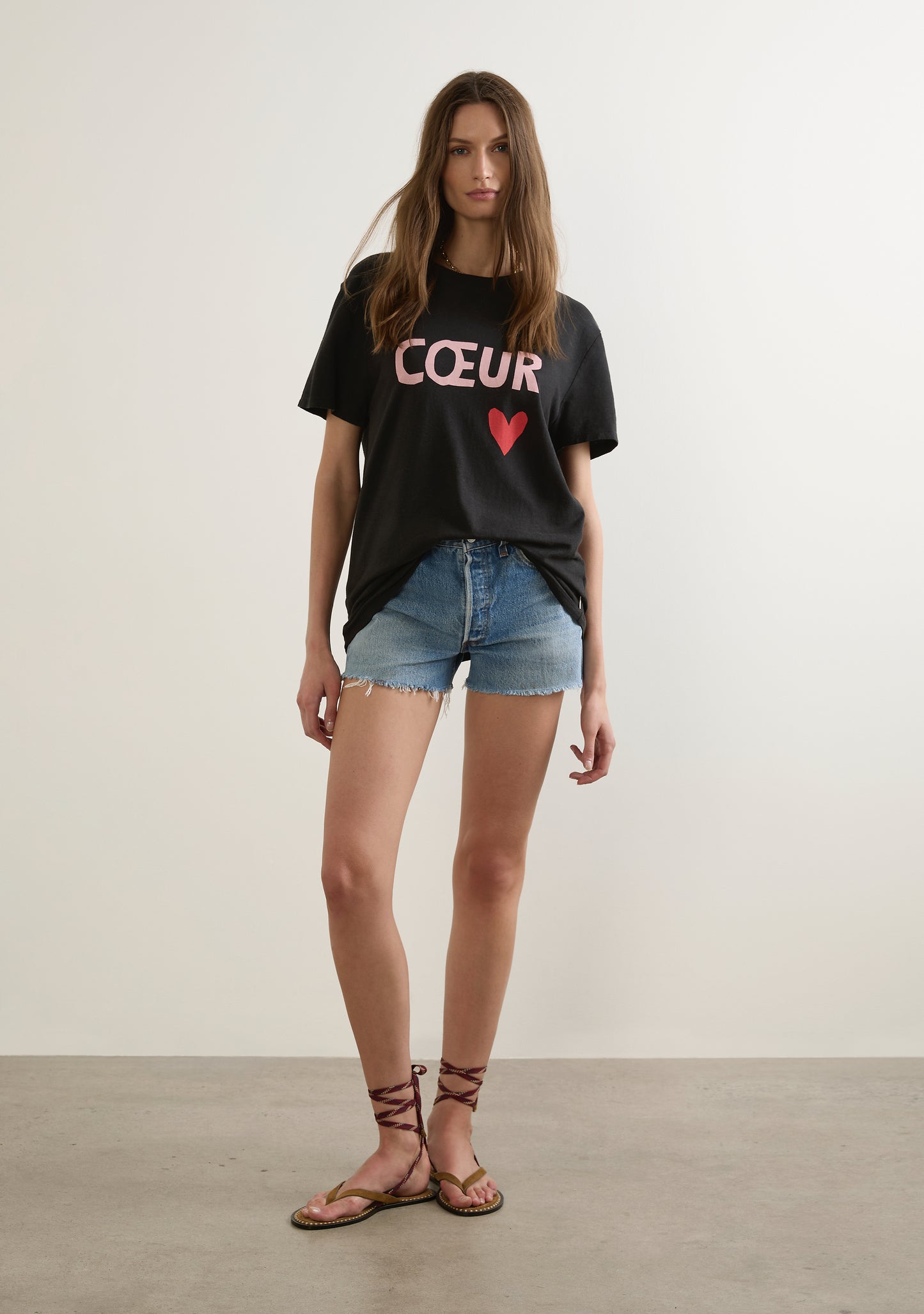 Heart Classic Tee - Charcoal