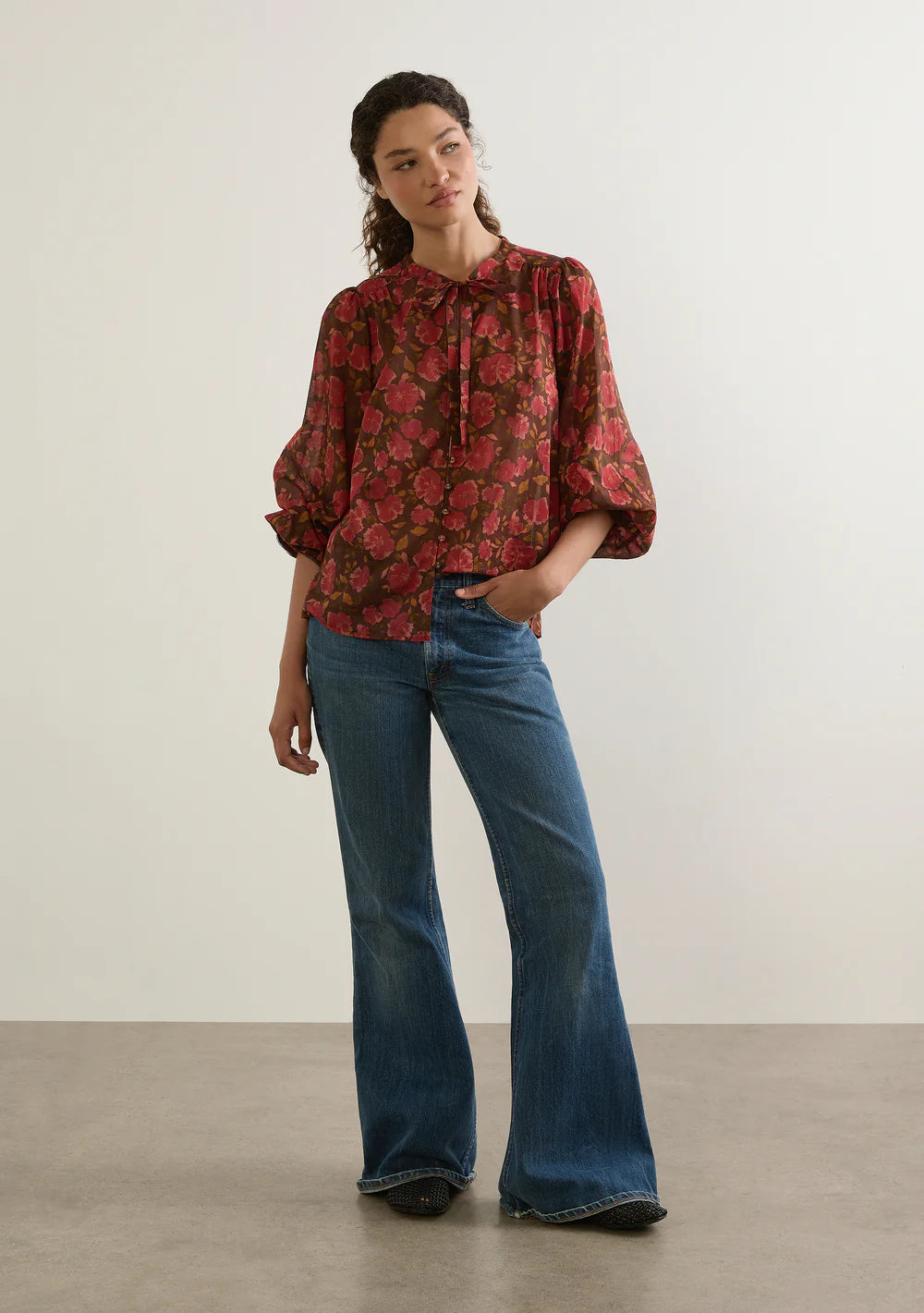 Jessa Blouse in Rosella Espresso