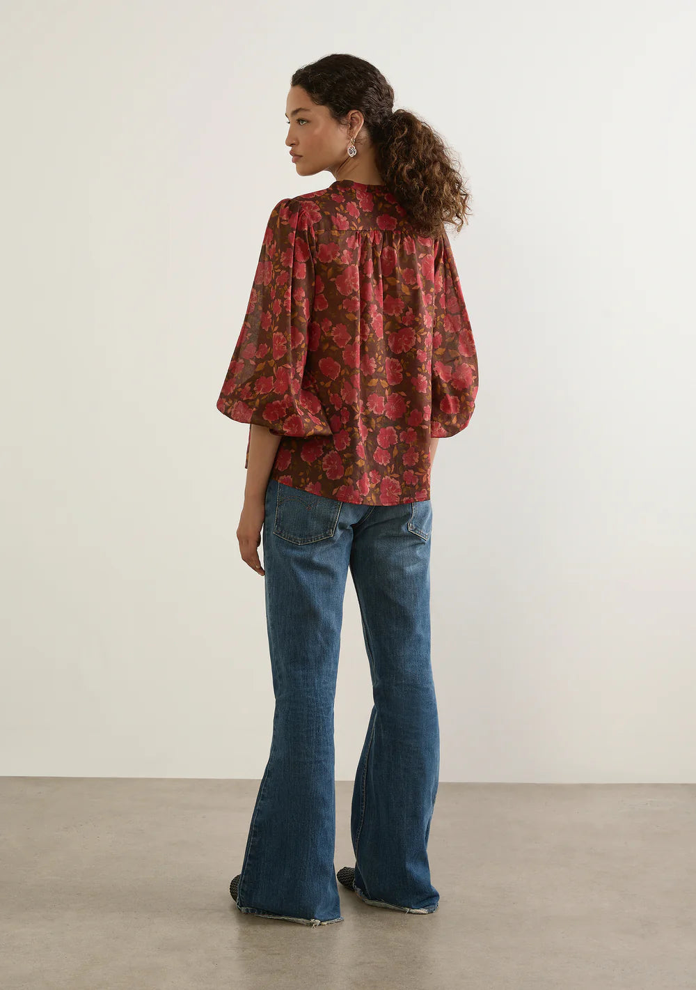 Jessa Blouse in Rosella Espresso