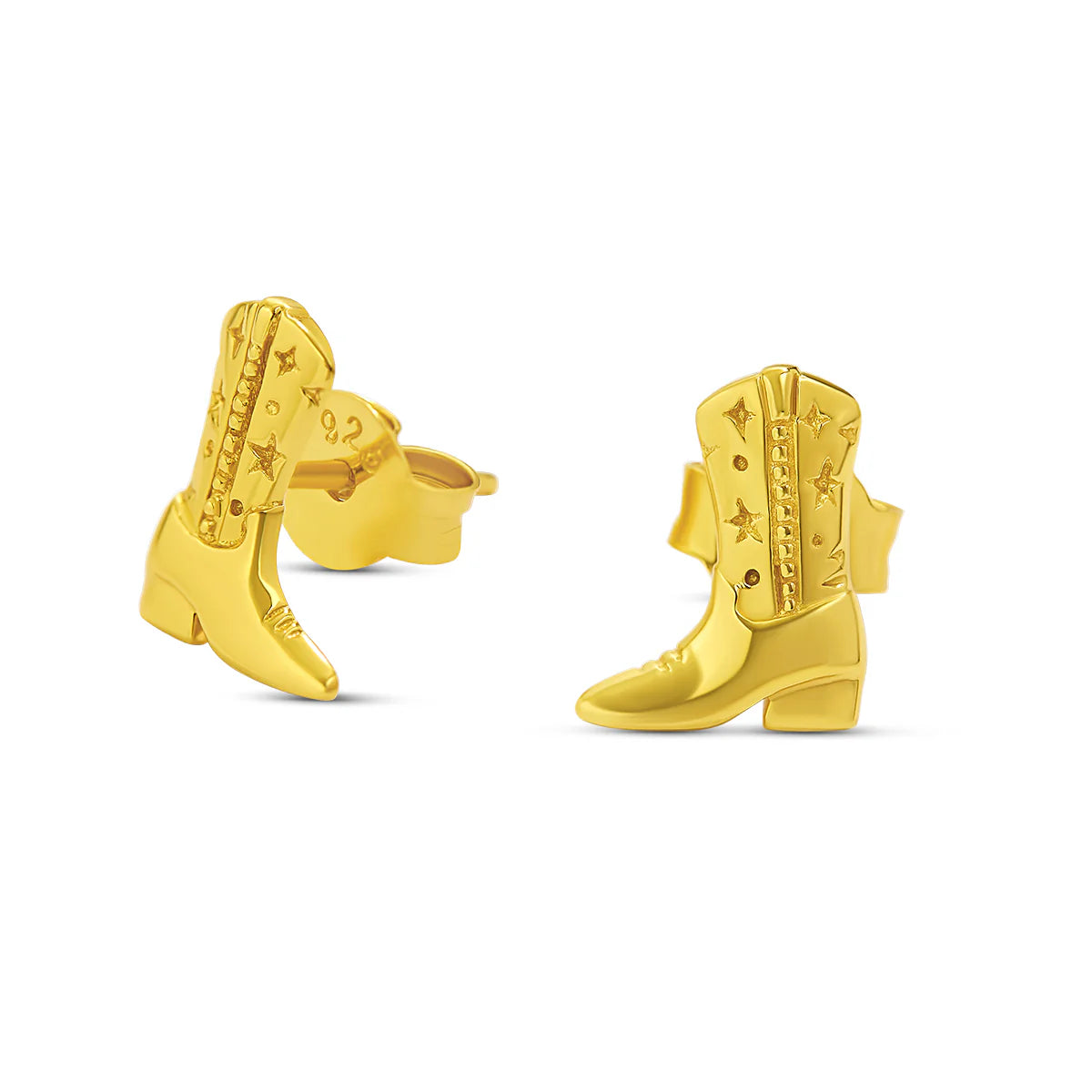 Cowgirl Boots Studs in Gold