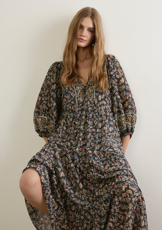 Valley Maxi Dress in Charcoal