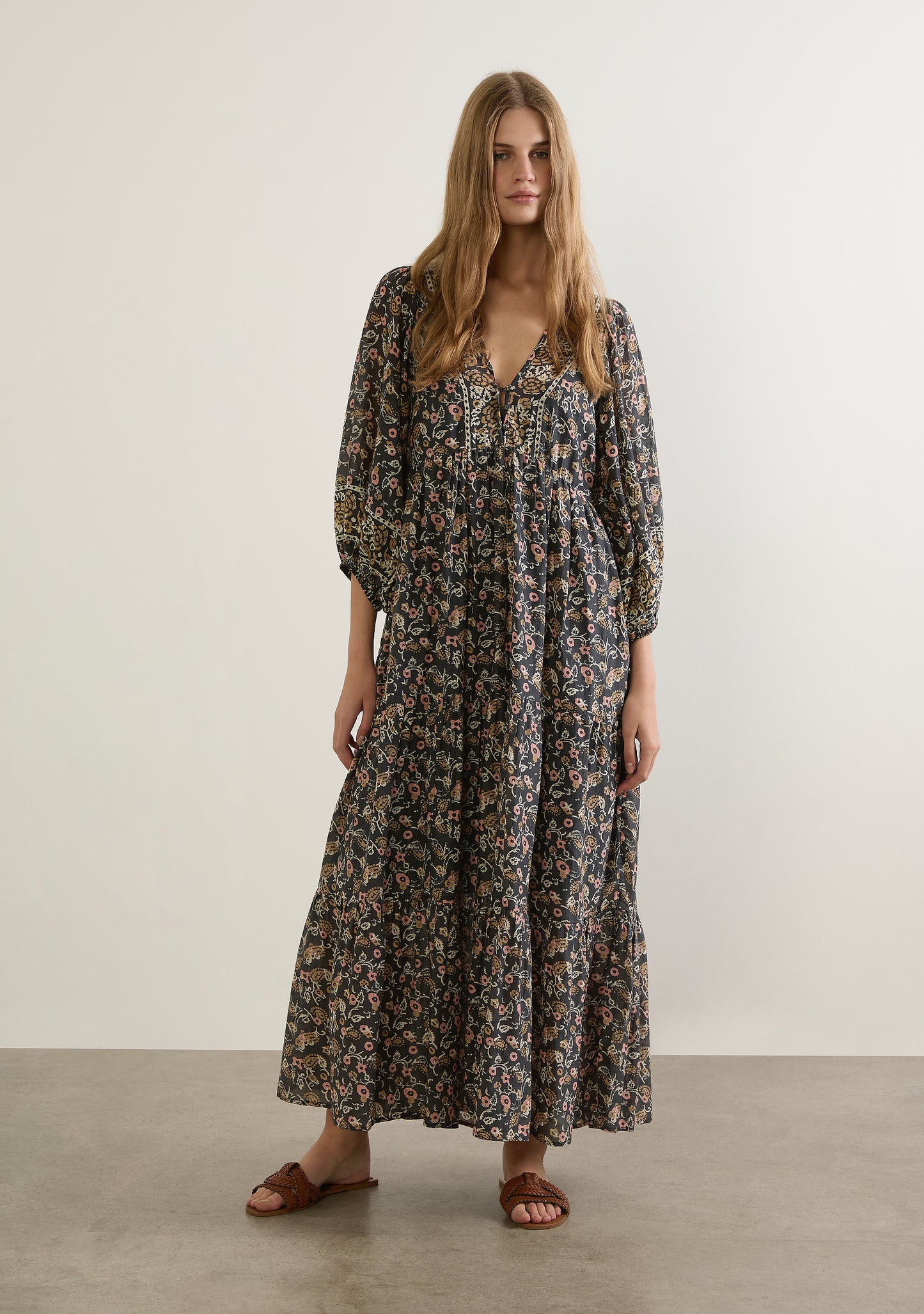 Valley Maxi Dress in Charcoal