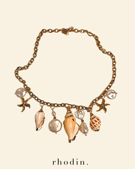 Shell treasure chest necklace