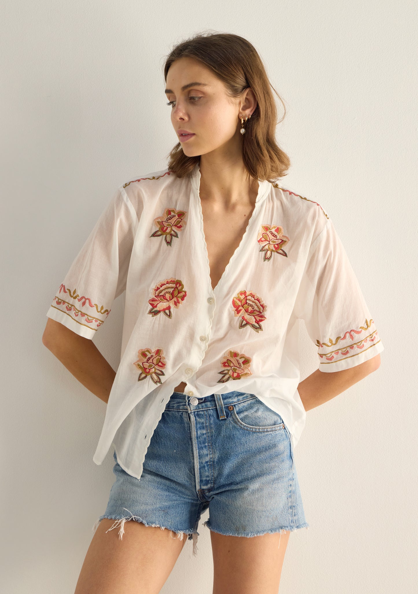Vesper Embroidered Blouse White