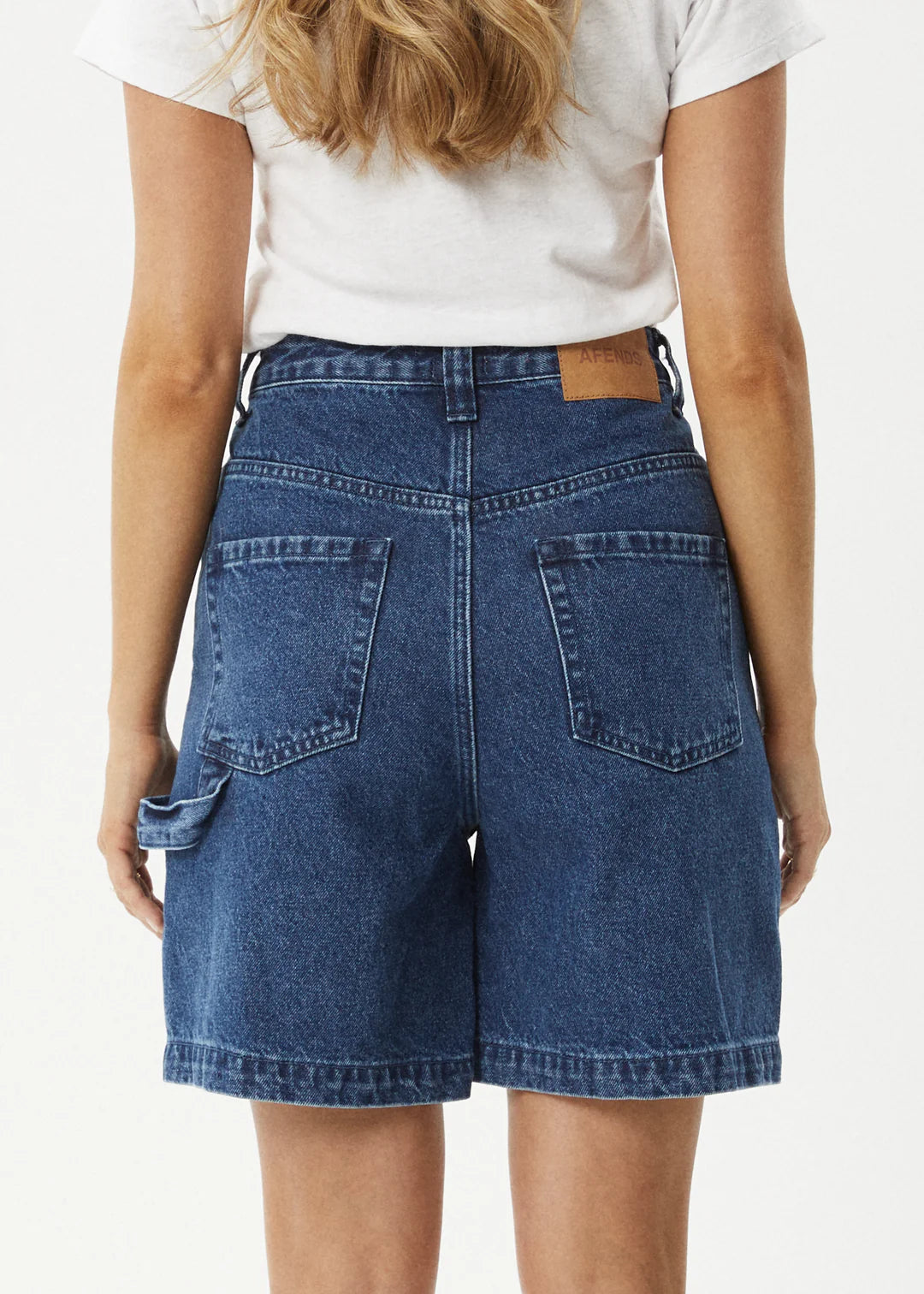 Emilie Hemp Denim Workwear Short in Authentic Blue