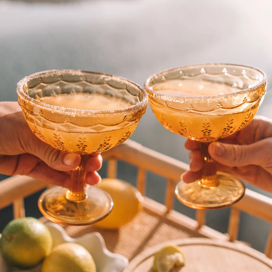 Amber Margarita Glass - set of 2