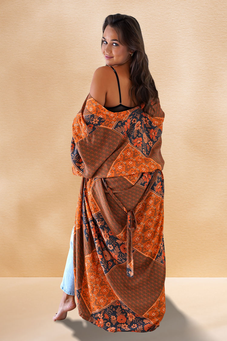 Gisele Kimono in Cinnamon