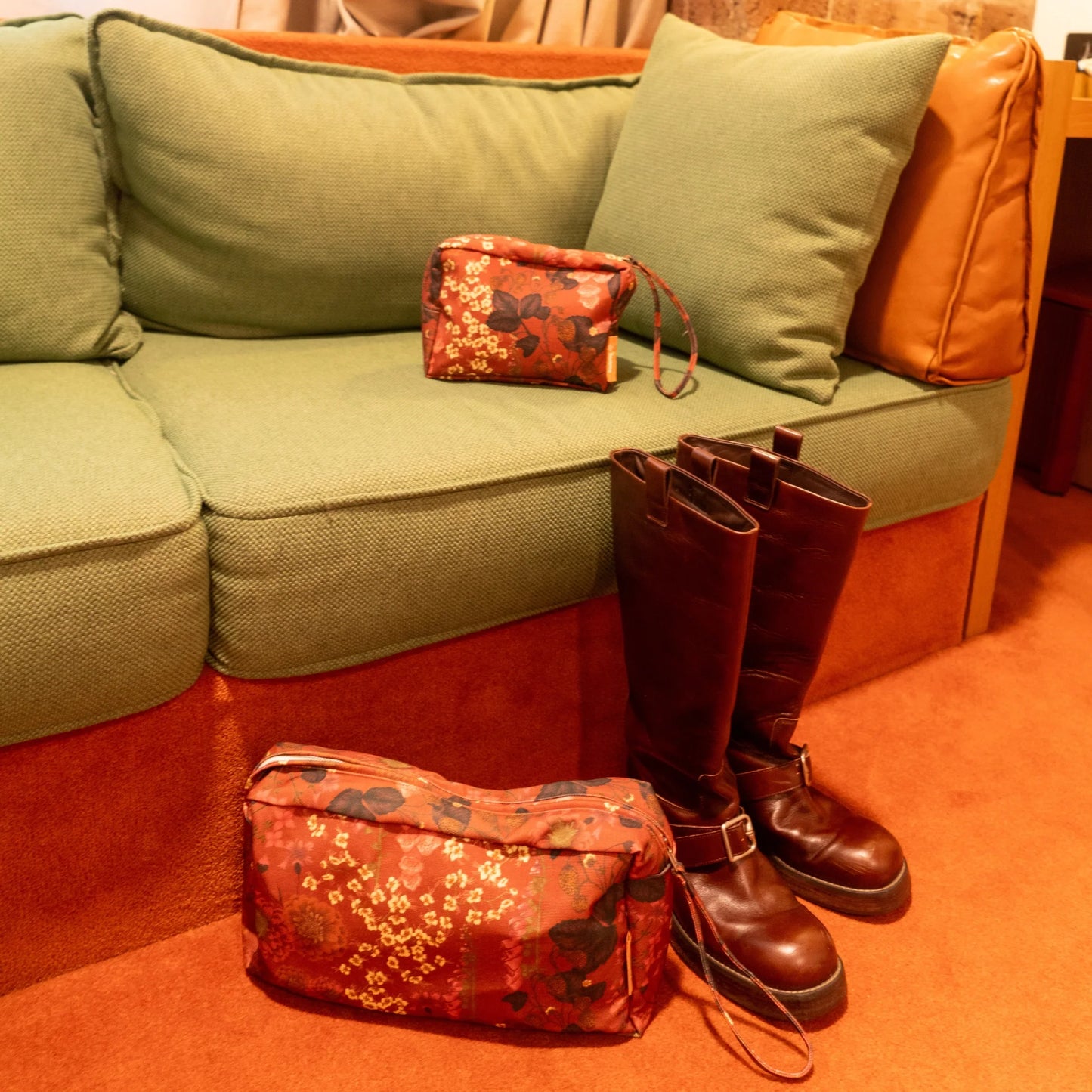 Flourish Zip Bag - Sienna- Large