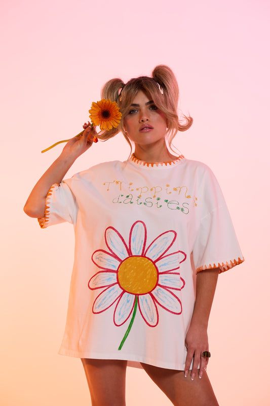 Trippin Daisies Oversized Tee