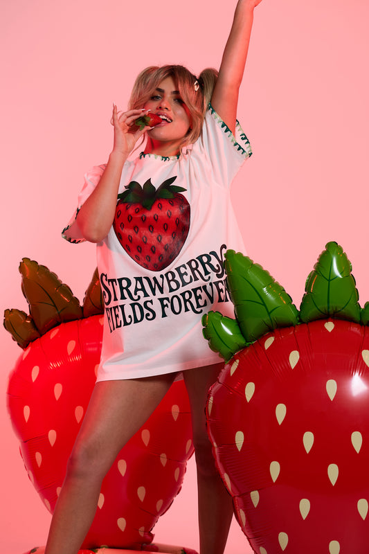 Strawberry Fields Oversized Tee