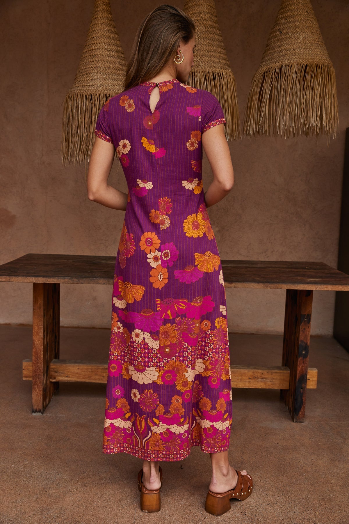 Yoko Midi Dress in Royale