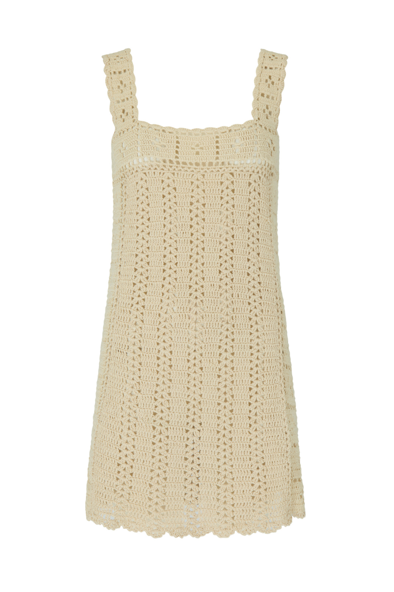 Sasha Crochet Mini Dress - Cream