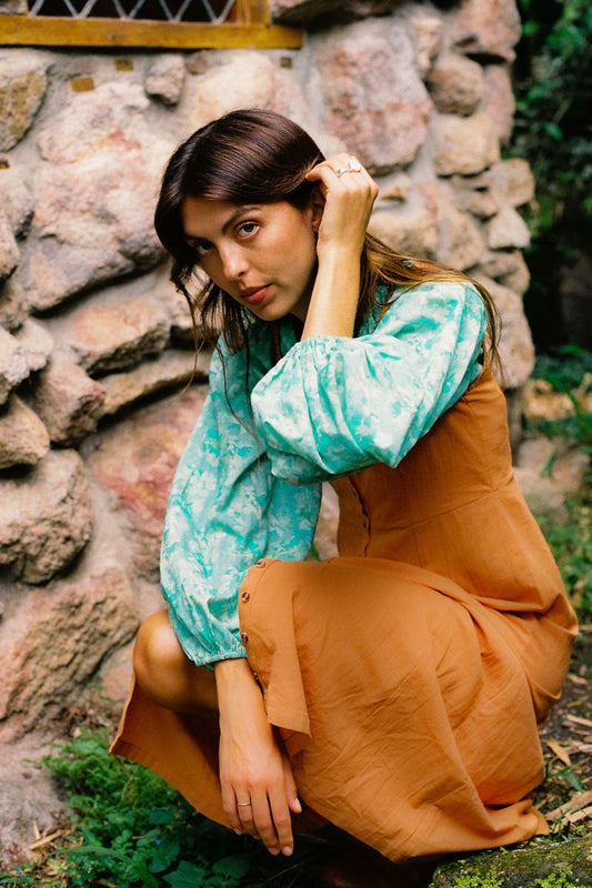 Remi Midi Dress in Cinnamon