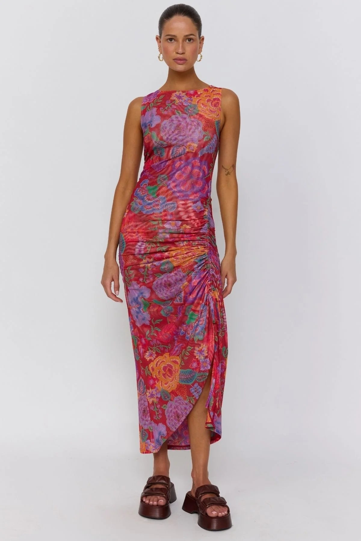 Tullah Midi Dress - Royal Rouge