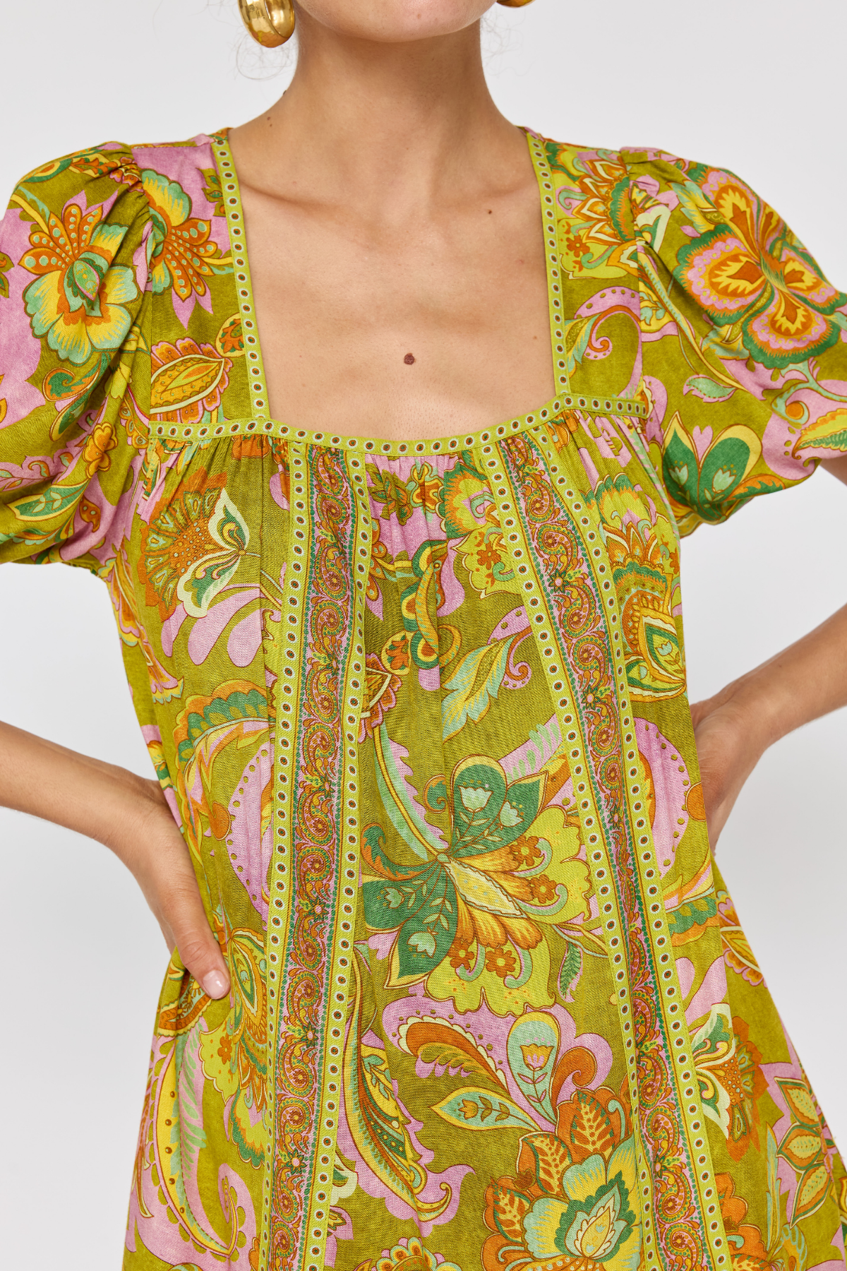 Gemmah Mini Dress in Olive