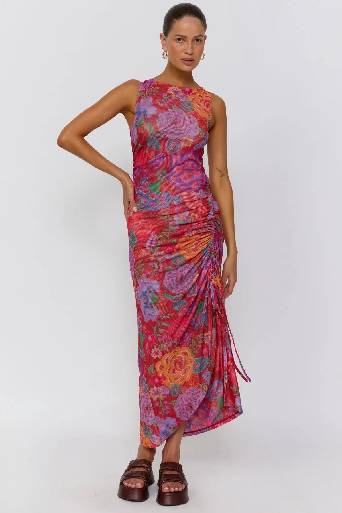 Tullah Midi Dress - Royal Rouge