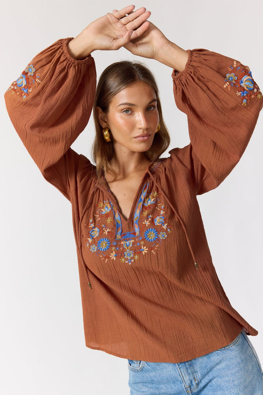 Lane Blouse - Espresso