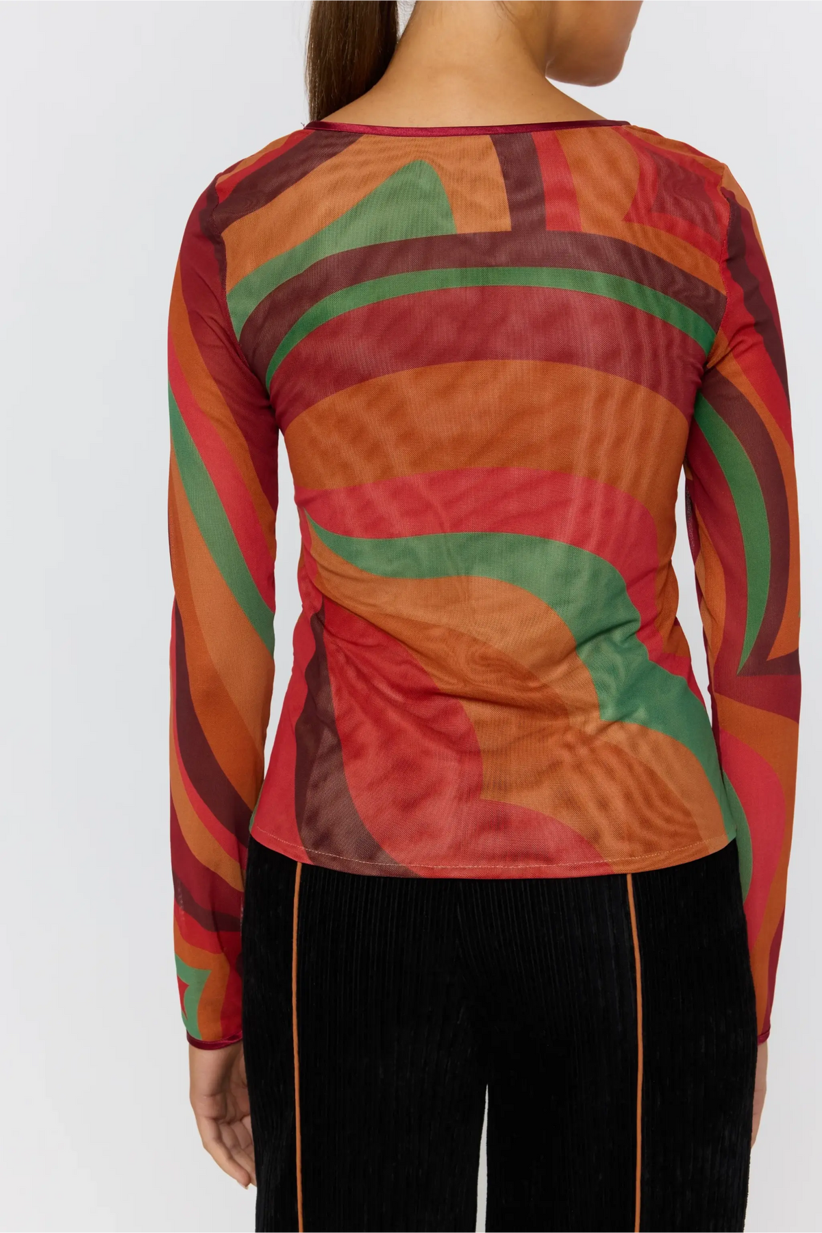 Claudia Top in Crimson Sun